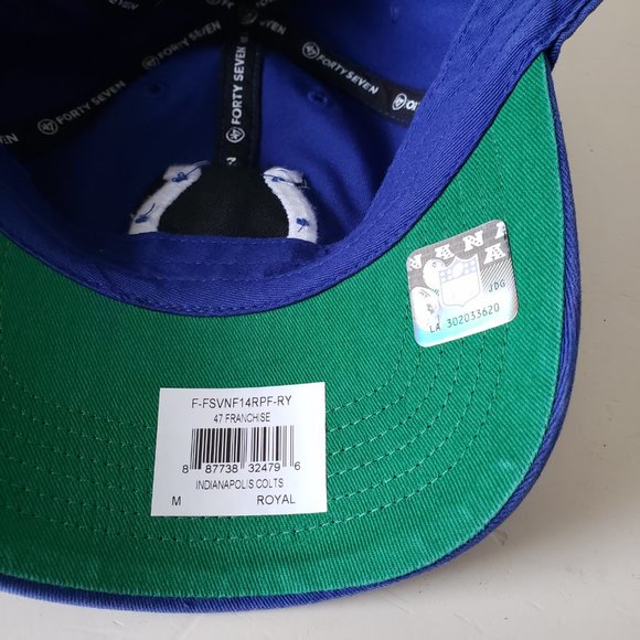 '47 Brand Indianapolis Colts The Franchise Cap Hat Size Medium Blue NWOT - Picture 10 of 10
